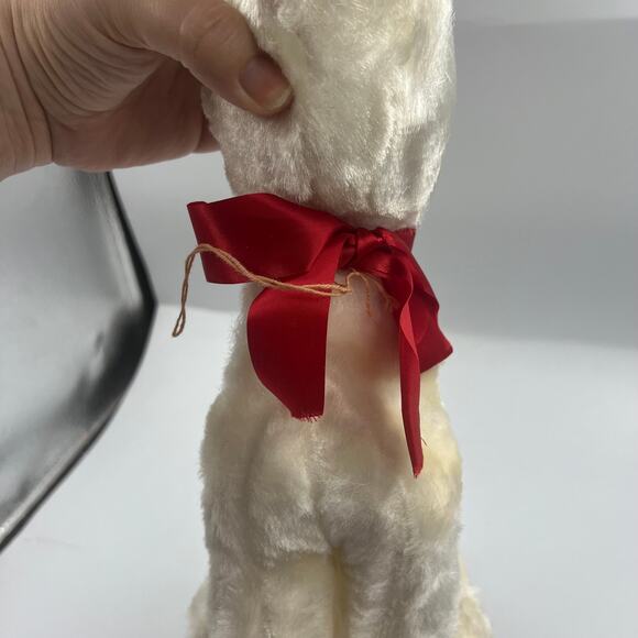 Vintage 1960's Dollcraft Laverne & Shirley Boo Boo Kitty Stuffed White & Red 20" - Picture 6 of 10